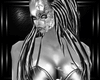 silvery cyborg skin F