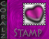 Pink Glass Heart Stamp