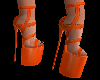 Bright Orange Strap Heel