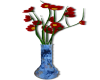 Prtty Red Flowers & Vase