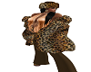 De'Leopard Hang Fur Coat