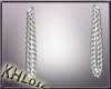 K silver chain earings