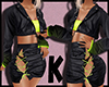 Kat ❤ black & lime out