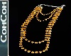 Gold Garnet Beads