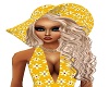 *PFE yelow floral sunhat