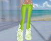 Lime Green Lace Pants