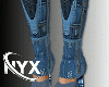 ! PATCHWORK DENIM BOOTS