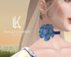 K | Blue Peonia Choker