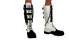 Gravel White/Black Boots