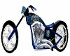 Blingin Blue Skull Bike