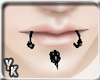 [YK] Lip Ring Labret BLK