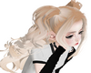 Hair beige curl 2 tail