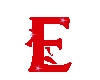Letter E (3) Red Sticker