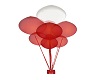JPZ~Red&Wht balloon gift