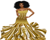 WTII GOLD  RUFFLE GOWN