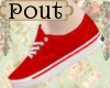 FOX emo red sneakers