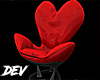 !D Heart Chair Red