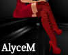 Lyla Boots Red Gothic T