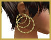 ! 3 Twisted Gold Hoops