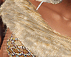 Raven  Gold Fur Shrug