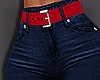 Jeans Red Belt