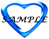 Chrome Blue Heart Frame