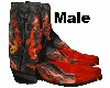 Cowboy Flame Boots M