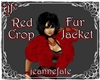 *jf* Red Fur Crop Jacket