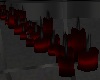 Black flame Red Candles