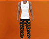 Pumpkin Skull PJs Tank M
