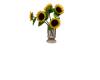 Sunflowers Glass Vase