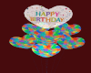 Happy Bday hrt balloons