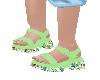 🌈 Kids Green Sandals