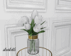 White Tulips With Vase