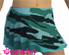 Turquoise army skirt