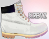 K. White Boots.