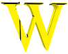 letter W yellow