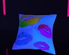 Neon Lips Pillow