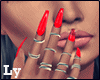 *LY* Red Nails