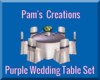 Purple Wedding Table Set