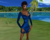 Selena Blue Velvet dress