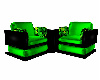 Neon Green Duo Chairs