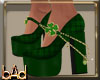 Green Plaid Clover Heels