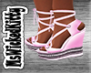 Pink Ribbon Laced Heels