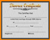 Divorce Certificate