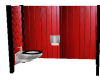Red Bathroom Stall