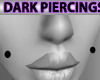 Black Cheek Piercing