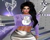 Lilac Snowman Sweater