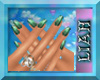 Emerald Glitz Nails