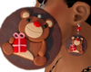 OO * Xmas Bear earings